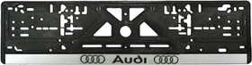 Рамка номерного знака Vitol 3795 цвет черный на Audi пластик