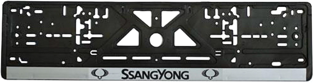 

Рамка номерного знака Vitol 18478 цвет черный на SsangYong