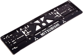 Рамка номерного знака Vitol UKR11 цвет черный на Mitsubishi пластик