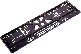 Рамка номерного знака Vitol UKR16 цвет черный на Samara пластик