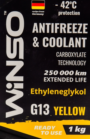Winso G13 желтый -42 °C готовый антифриз