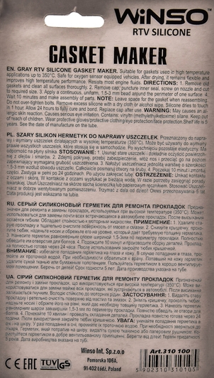 Winso Gasket Maker сірий формувач прокладок, 85 мл (310100) 85 г