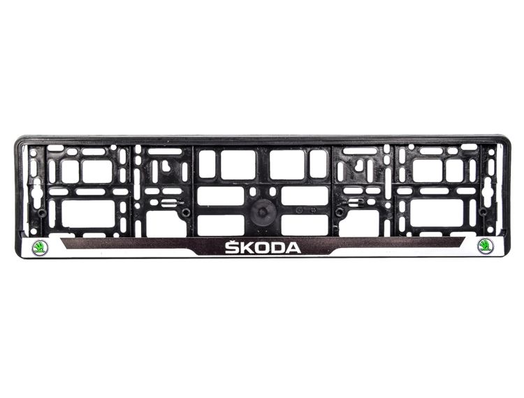 

Рамка номерного знака Winso 000221 черная на Skoda