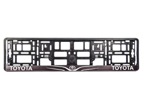 Рамка номерного знака Winso 000192 колір чорний на Toyota пластик