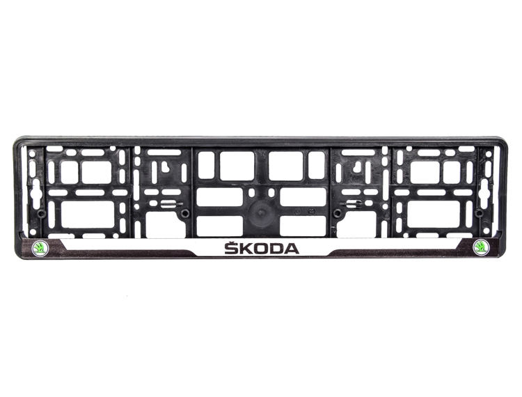 

Рамка номерного знака Winso 000223 черная на Skoda