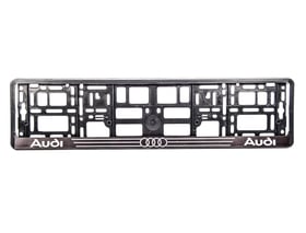 Рамка номерного знака Winso 000211 колір чорний на Audi пластик
