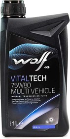 Трансмиссионное масло Wolf VIitalTech Multi Vehicle GL-4+ 75W-80 минеральное