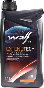 Трансмиссионное масло Wolf ExtendTech GL-5 75W-80 минеральное