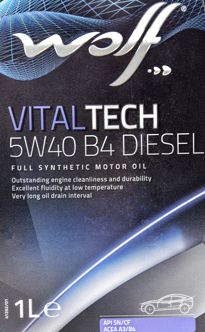Моторна олива Wolf Vitaltech B4 Diesel 5W-40 1 л на Mitsubishi Starion