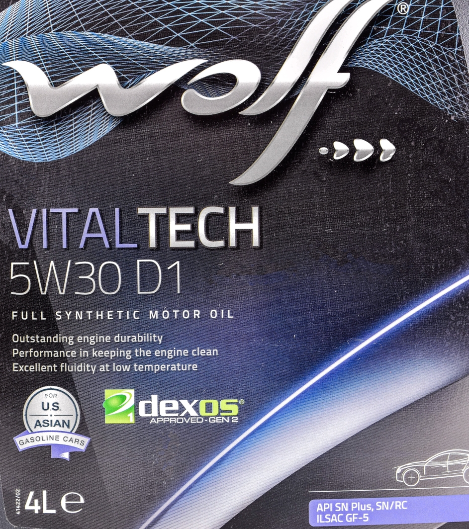 Моторное масло Wolf Vitaltech D1 5W-30 4 л на Opel Tigra