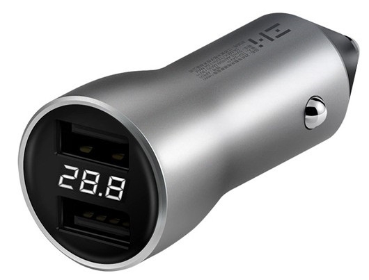 

USB переходник на прикуриватель Xiaomi ZMi Car Charger with Display Silver AP621