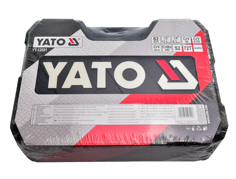 

Набор инструментов Yato YT-12691 1/2", 1/4" 82 шт.