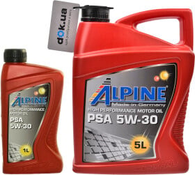Моторное масло Alpine PSA 5W-30 синтетическое