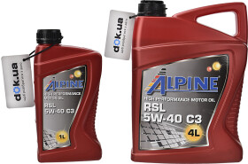 Моторное масло Alpine RSL C3 5W-40 синтетическое