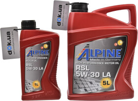 Моторное масло Alpine RSL LA 5W-30 синтетическое