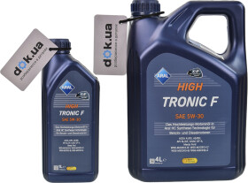 Моторное масло Aral HighTronic F 5W-30 синтетическое