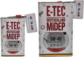 Моторное масло E-TEC EVO 5W-40 синтетическое