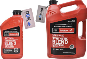 Моторное масло Ford Motorcraft Synthetic Blend Motor Oil 5W-20 синтетическое