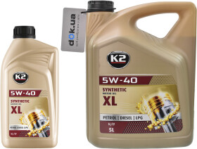 Моторна олива K2 XL 5W-40 синтетична
