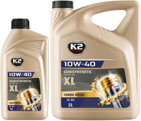 Моторна олива K2 XL Turbo Diesel 10W-40 напівсинтетична