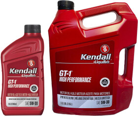 Моторное масло Kendall GT-1 High Performance Motor Oil with LiquiTek 5W-30 полусинтетическое