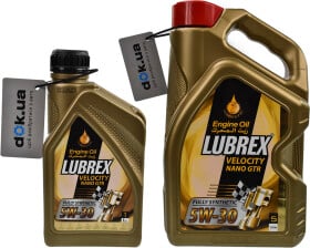 Моторное масло Lubrex Velocity Nano GTR 5W-30 синтетическое