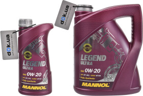 Моторное масло Mannol Legend Ultra 0W-20 синтетическое