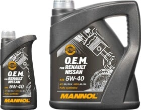 Моторное масло Mannol O.E.M. For Renault Nissan 5W-40 синтетическое