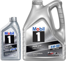 Моторное масло Mobil Peak Life 5W-50 синтетическое