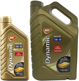 Моторное масло MOL Dynamic Gold DX 5W-30 синтетическое