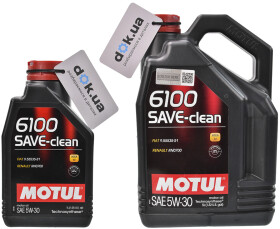 Моторное масло Motul 6100 Save-Clean 5W-30 полусинтетическое