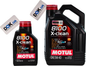 Моторное масло Motul 8100 X-Clean 5W-40 синтетическое