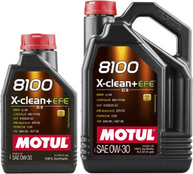 Моторна олива Motul 8100 X-Clean+ EFE 0W-30 синтетична