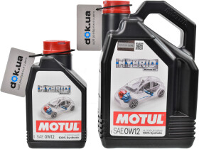 Моторное масло Motul Hybrid 0W-12 синтетическое