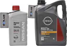 Моторное масло Nissan Motor Oil SN/GF-5 0W-20 синтетическое