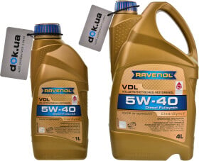 Моторное масло Ravenol VDL 5W-40 синтетическое