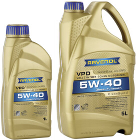 Моторное масло Ravenol VPD 5W-40 синтетическое