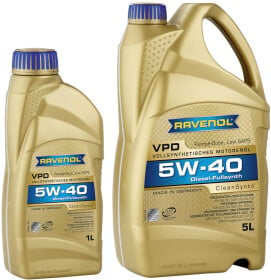 Моторное масло Ravenol VPD 5W-40 синтетическое
