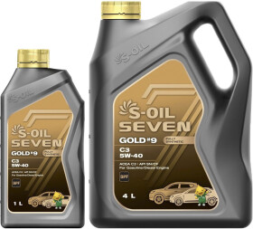 Моторное масло S-Oil Seven Gold #9 C3 5W-40 синтетическое