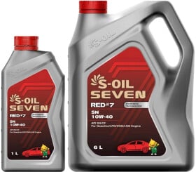 Моторное масло S-Oil Seven Red #7 SN 10W-40 полусинтетическое
