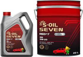 Моторное масло S-Oil Seven Red #7 SN 5W-20 синтетическое