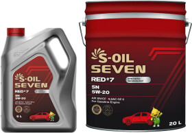Моторна олива S-Oil Seven Red #7 SN 5W-20 синтетична