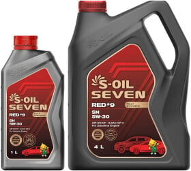 Моторное масло S-Oil Seven Red #9 SN 5W-30 синтетическое