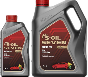 Моторное масло S-Oil Seven Red #9 SN 5W-50 синтетическое