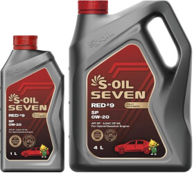 Моторное масло S-Oil Seven Red #9 SP 0W-20 синтетическое