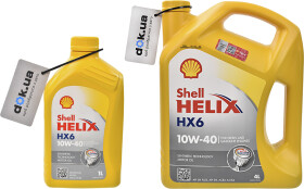 Моторна олива Shell Helix HX6 10W-40 напівсинтетична