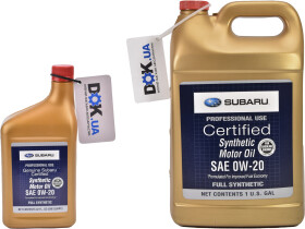 Моторна олива Subaru Synthetic Motor Oil 0W-20 синтетична