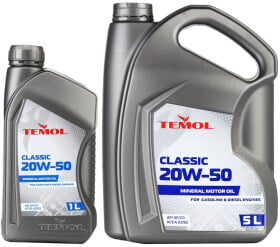Моторное масло TEMOL Classic 20W-50 минеральное