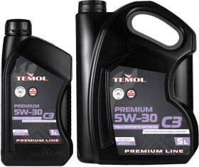 Моторное масло TEMOL Premium C3 5W-30 синтетическое