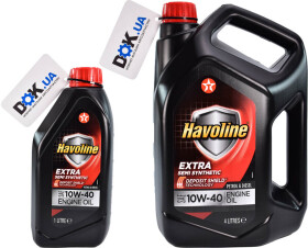 Моторное масло Texaco Havoline Extra 10W-40 полусинтетическое